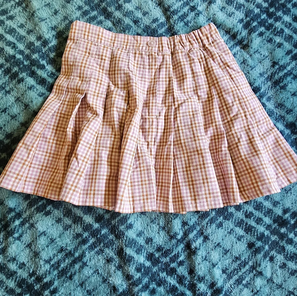 Aerie‎ plaid pink mini skirt preppy style, size S